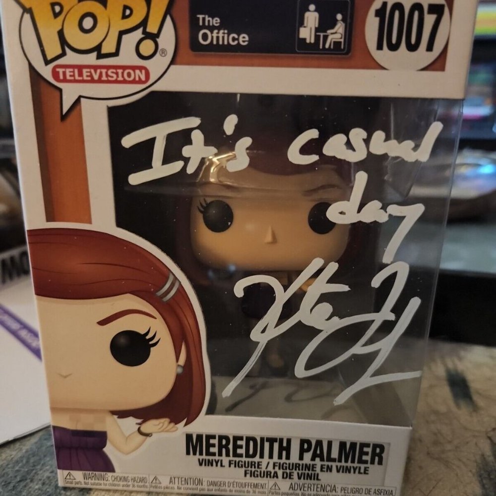 KATE FLANNERY MEREDITH THE OFFICE Signed Funko Pop "It's Casual Day" Inscription